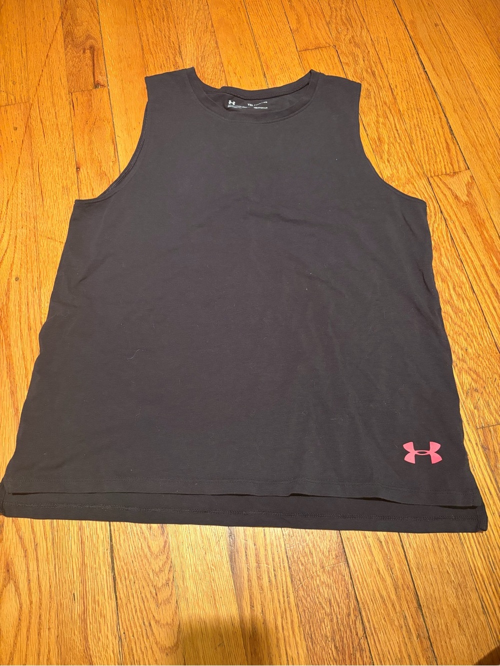 Under Armour Girls Athletic Tank with Pink Logo
